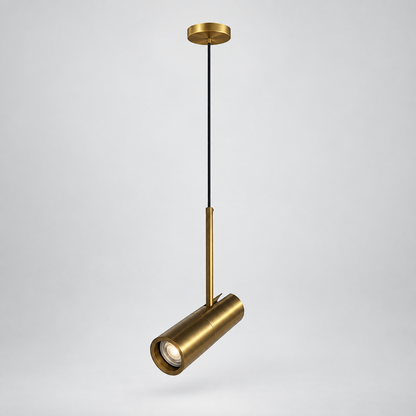 Adjustable Spot Pendant Light for Kitchen Island, Rotating Head, GU10 LED Included, for Dining Table, Bedside, Reading Nook, Artwork, Black or Brass